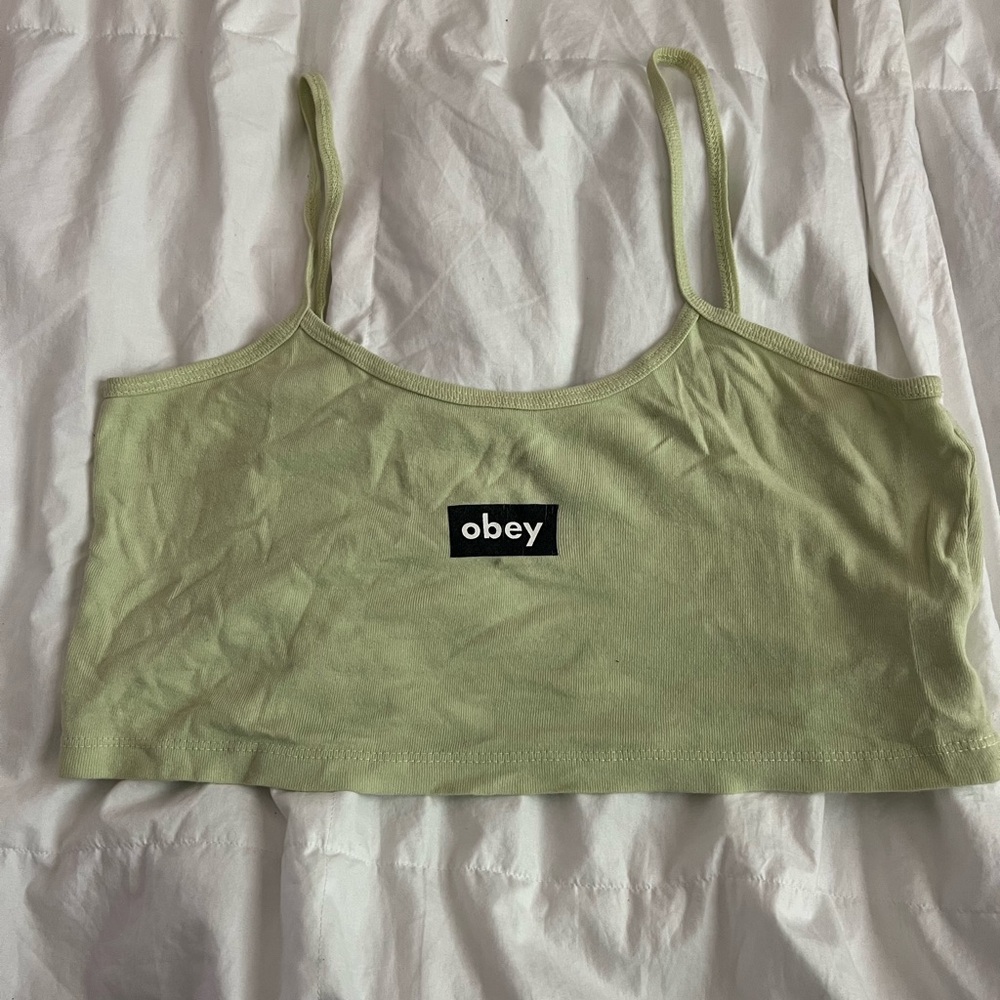Obey Women's Light Green Camisole